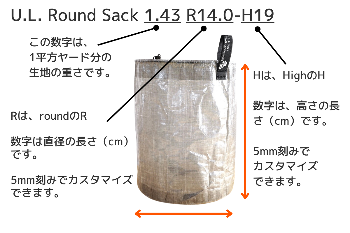 U.L. Round Sack 1.43【 R13.5〜15 】Custom
