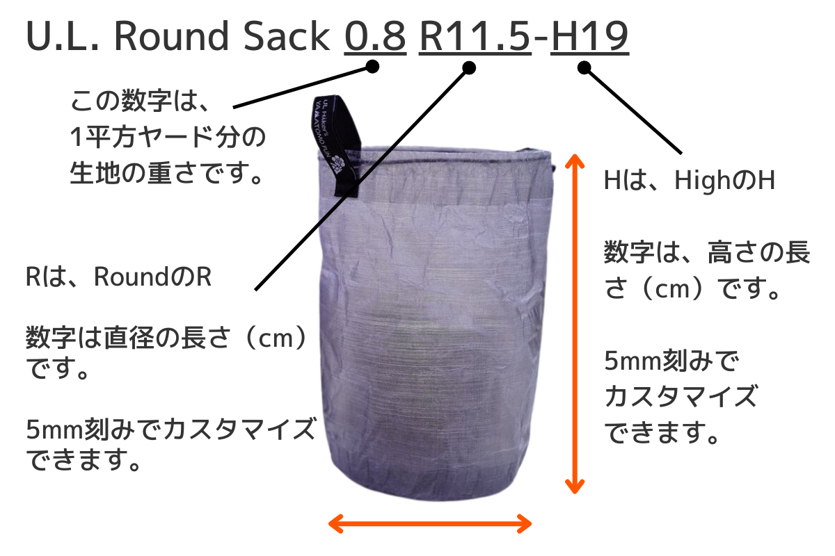 U.L. Round Sack 0.8【 R13.5〜15 】Custom